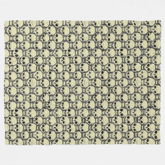 Wall o’ Skulls Fleecedecke (Vorderseite (Horizontal))