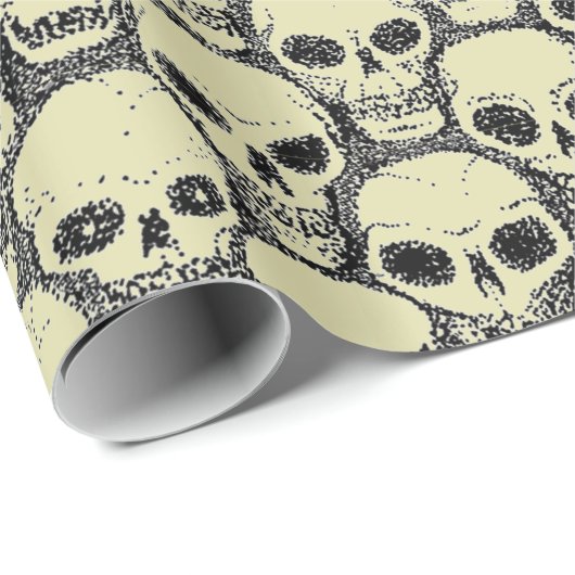 Wall o’ Skulls Geschenkpapier (Rolleneckpunkt)