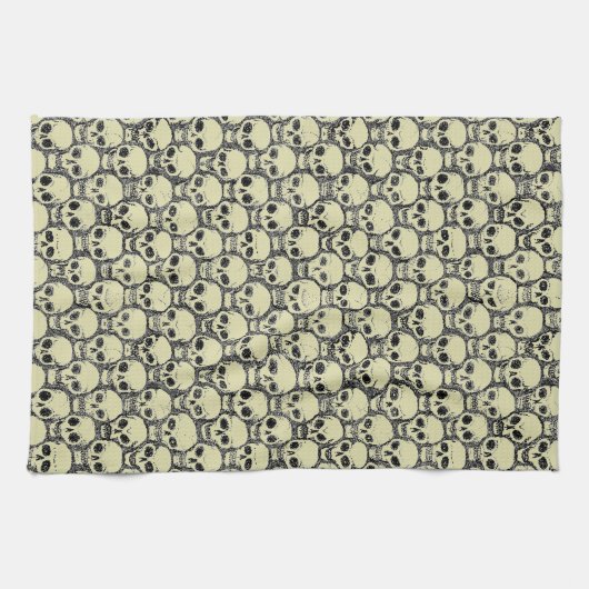 Wall o’ Skulls Geschirrtuch (Horizontal)