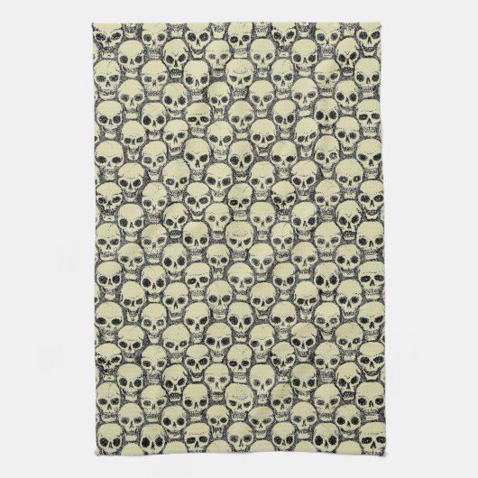 Wall o’ Skulls Geschirrtuch (Vertikal)