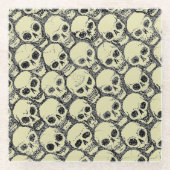 Wall o’ Skulls Glasuntersetzer (Vorderseite)