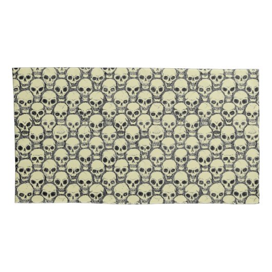 Wall o’ Skulls Kissenbezug (Rückseite-Rechts)