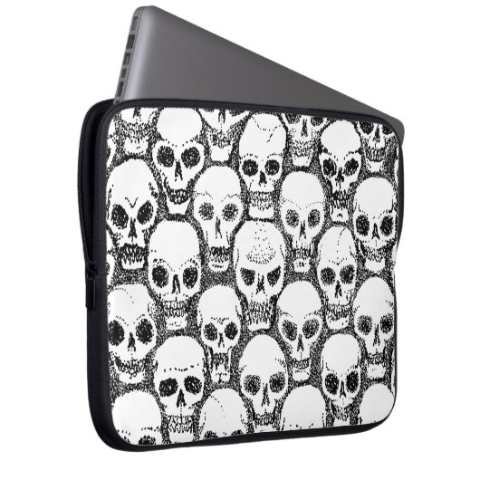 Wall o’ Skulls Laptopschutzhülle (Vorne Rechts)