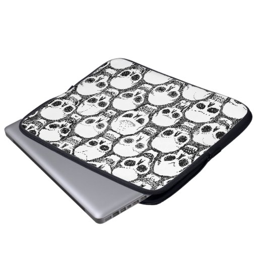 Wall o’ Skulls Laptopschutzhülle (Vorne Knopf)