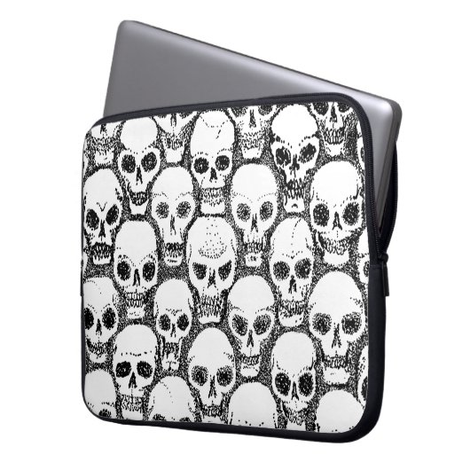 Wall o’ Skulls Laptopschutzhülle (Vorderseite Links)