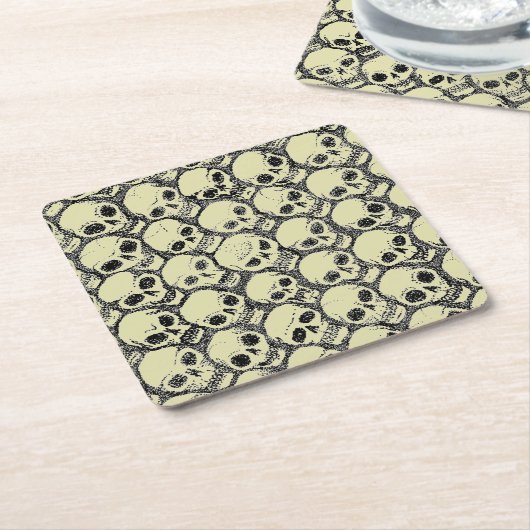 Wall o’ Skulls Rechteckiger Pappuntersetzer (angewinkelt)