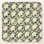 Wall o’ Skulls Rechteckiger Pappuntersetzer (Vorderseite)