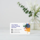 Wall Paint Splatter Home Painting Painter Visitenkarte (Stehend Vorderseite)