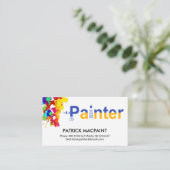 Wall Paint Spritzer Creative Painter Signatur Visitenkarte (Stehend Vorderseite)