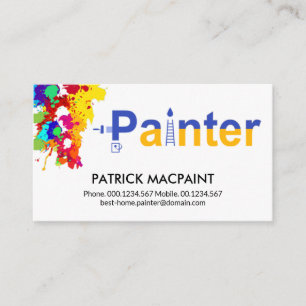 Wall Paint Spritzer Creative Painter Signatur Visitenkarte