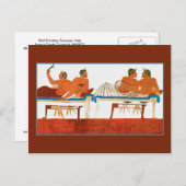 Wall Painting Paestum, Italien Postkarte (Vorne/Hinten)