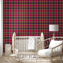 Wall Paper - Red, Yellow and Green Tartan Tapete