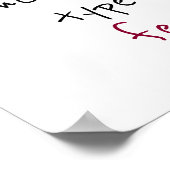 Wall Poster, die sie ihm das Gefühl Liebe gab Poster (Ecke)