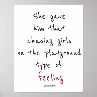 Wall Poster, die sie ihm das Gefühl Liebe gab Poster