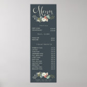 Wall Print Wellness-Center Salon Beautician Menü P Poster (Vorne)