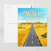 Wall South Dakota Postkarte (Vorne/Hinten)