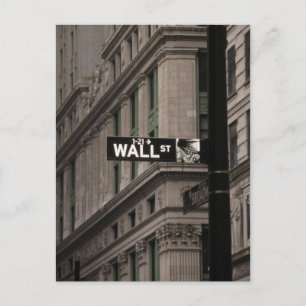 Wall St New York Postkarte