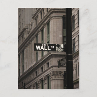 Wall St New York Postkarte