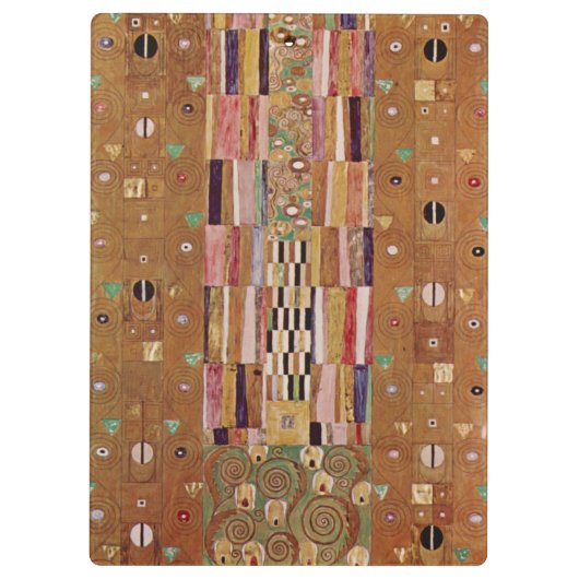 Wall, Stoclet Frieze von Gustav Klimt Klemmbrett (Rückseite)