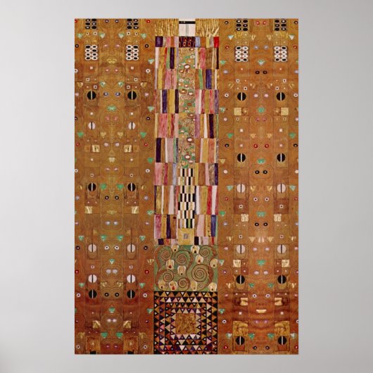 Wall, Stoclet Frieze von Gustav Klimt Poster (Vorne)