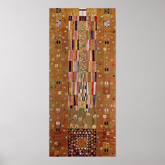 Wall, Stoclet Frieze von Gustav Klimt Poster (Vorne)