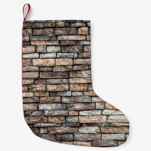 Wall stone wall brick wall kleiner weihnachtsstrumpf (Vorderseite)