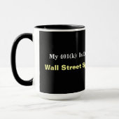 Wall Street 401 (k) Sonnenliche Halloween-Tasse Tasse (Links)