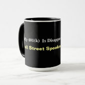Wall Street 401 (k) Sonnenliche Halloween-Tasse Tasse (Vorderseite Links)