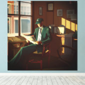 Wall Street Analyst Leinwanddruck (Insitu (Holzboden))