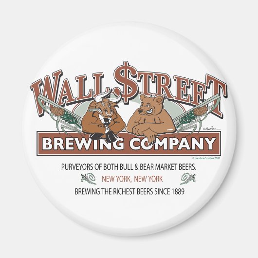 WALL-STREET-BREWING-Company Magnet (Vorne)