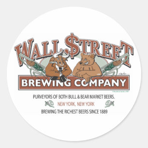 WALL-STREET-BREWING-Company Runder Aufkleber