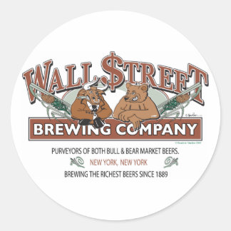 WALL-STREET-BREWING-Company Runder Aufkleber