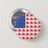 Wall Street Bull Market American Flag Button (Vorne & Hinten)