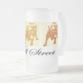 Wall Street Bull Market Mattglas Bierglas (VorderseiteRechts)
