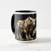 Wall Street Bull und Bären-Tasse Tasse (Vorderseite Links)