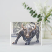 Wall Street Bull von Paul Jackson Postkarte (Stehend Vorderseite)