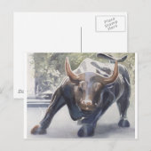 Wall Street Bull von Paul Jackson Postkarte (Vorne/Hinten)
