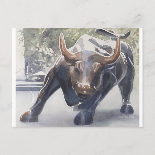 Wall Street Bull von Paul Jackson Postkarte (Vorderseite)