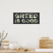 Wall Street/Gier ist gut Poster (Küche)