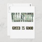 Wall Street/Gier ist gut Postkarte (Vorne/Hinten)