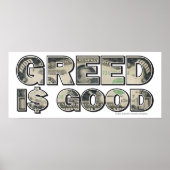Wall Street/ Greed is Good Poster (Vorne)