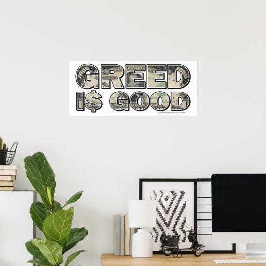 Wall Street/ Greed is Good Poster (Heimbüro)