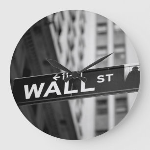 Wall street große wanduhr