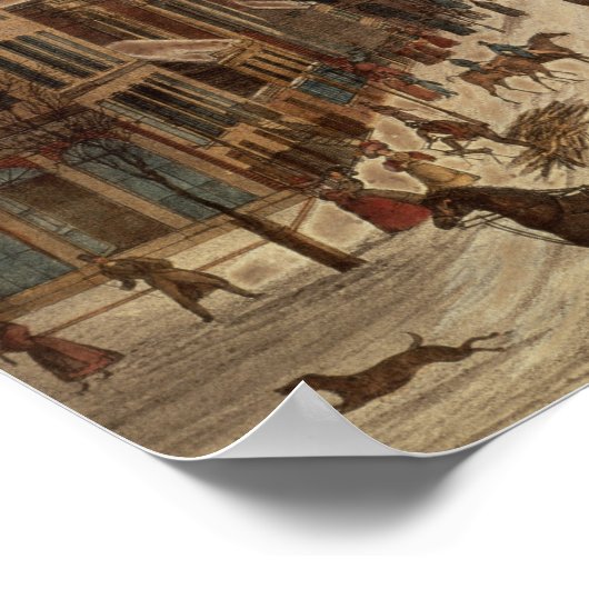 Wall Street im Winter Poster (Ecke)