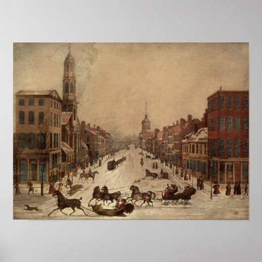 Wall Street im Winter Poster (Vorne)