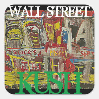 WALL STREET KUSH QUADRATISCHER AUFKLEBER