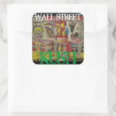WALL STREET KUSH QUADRATISCHER AUFKLEBER (Tasche)