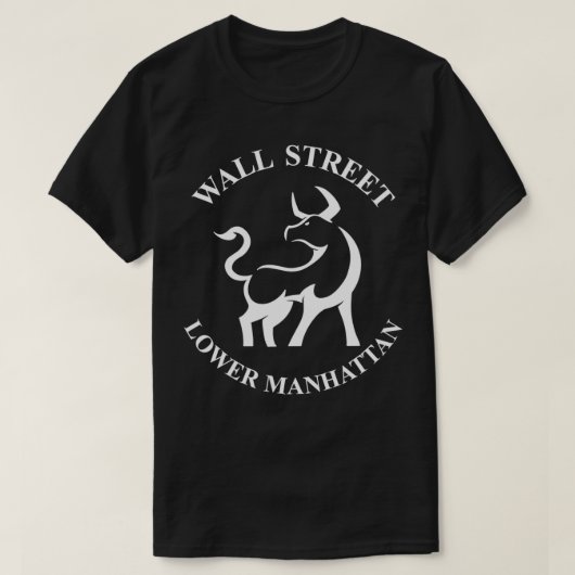 Wall Street New York Lower Manhattan NY State Char T-Shirt (Design vorne)