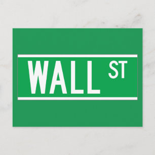 Wall Street, New York Street Sign Postkarte
