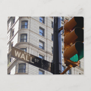Wall Street NYC Postkarte